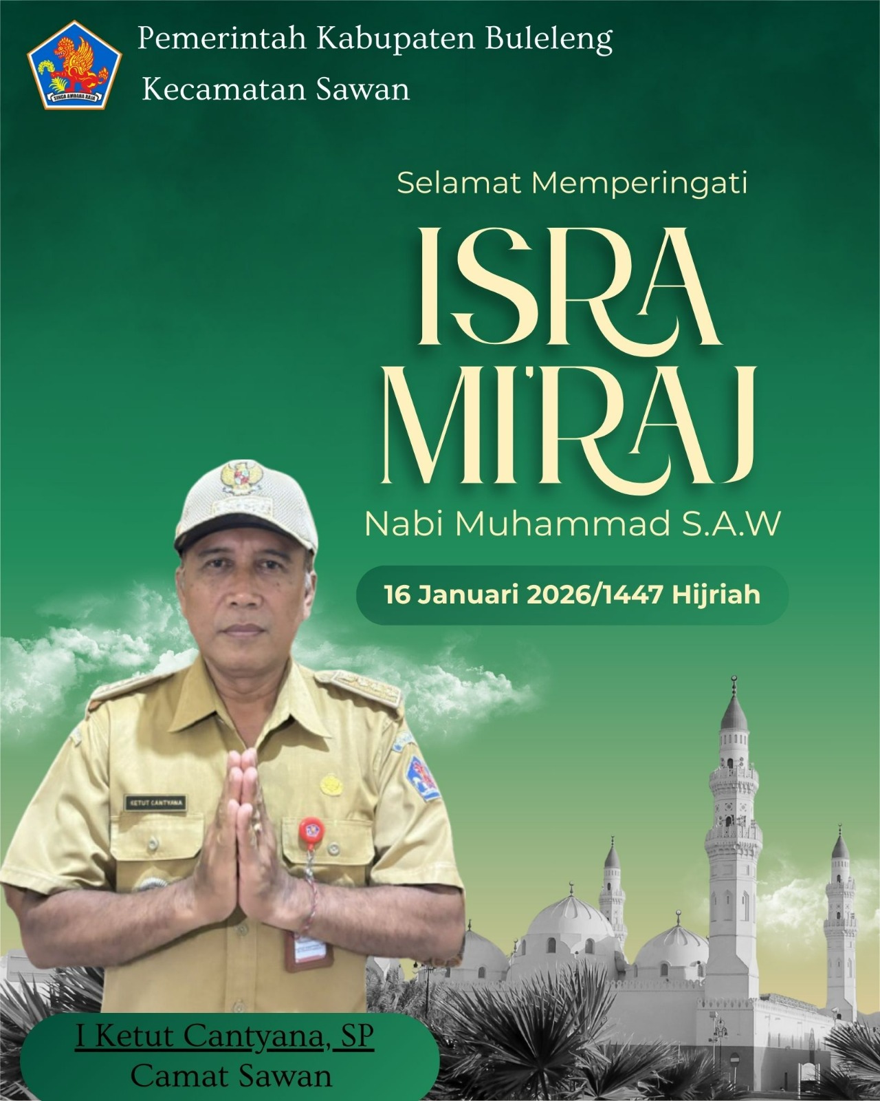 Selamat Memperingati Hari Isra mi'raj Tahun 2026
