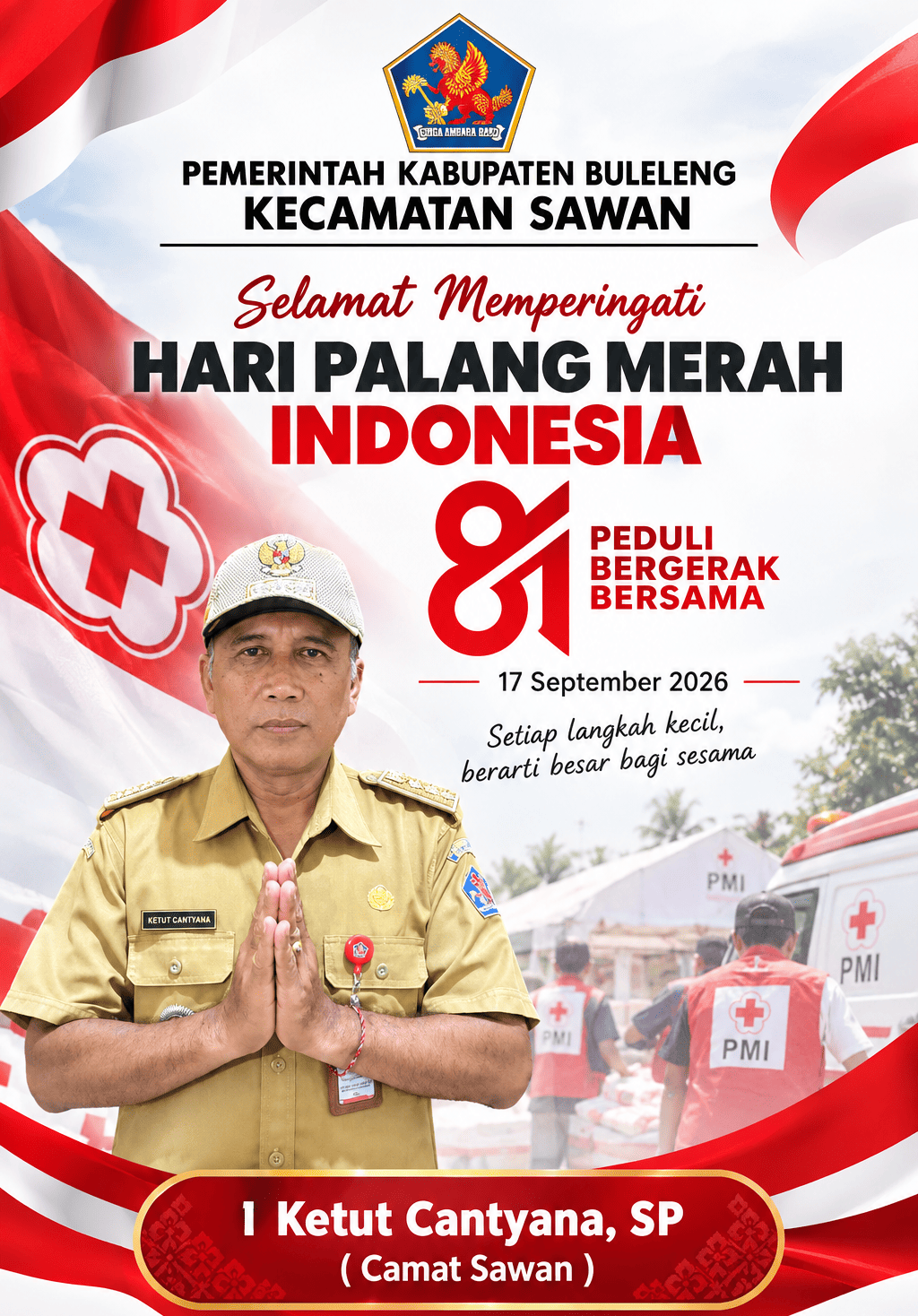 Selamat Memperingati Hari Palang Merah Indonesia (PMI) ke-81.